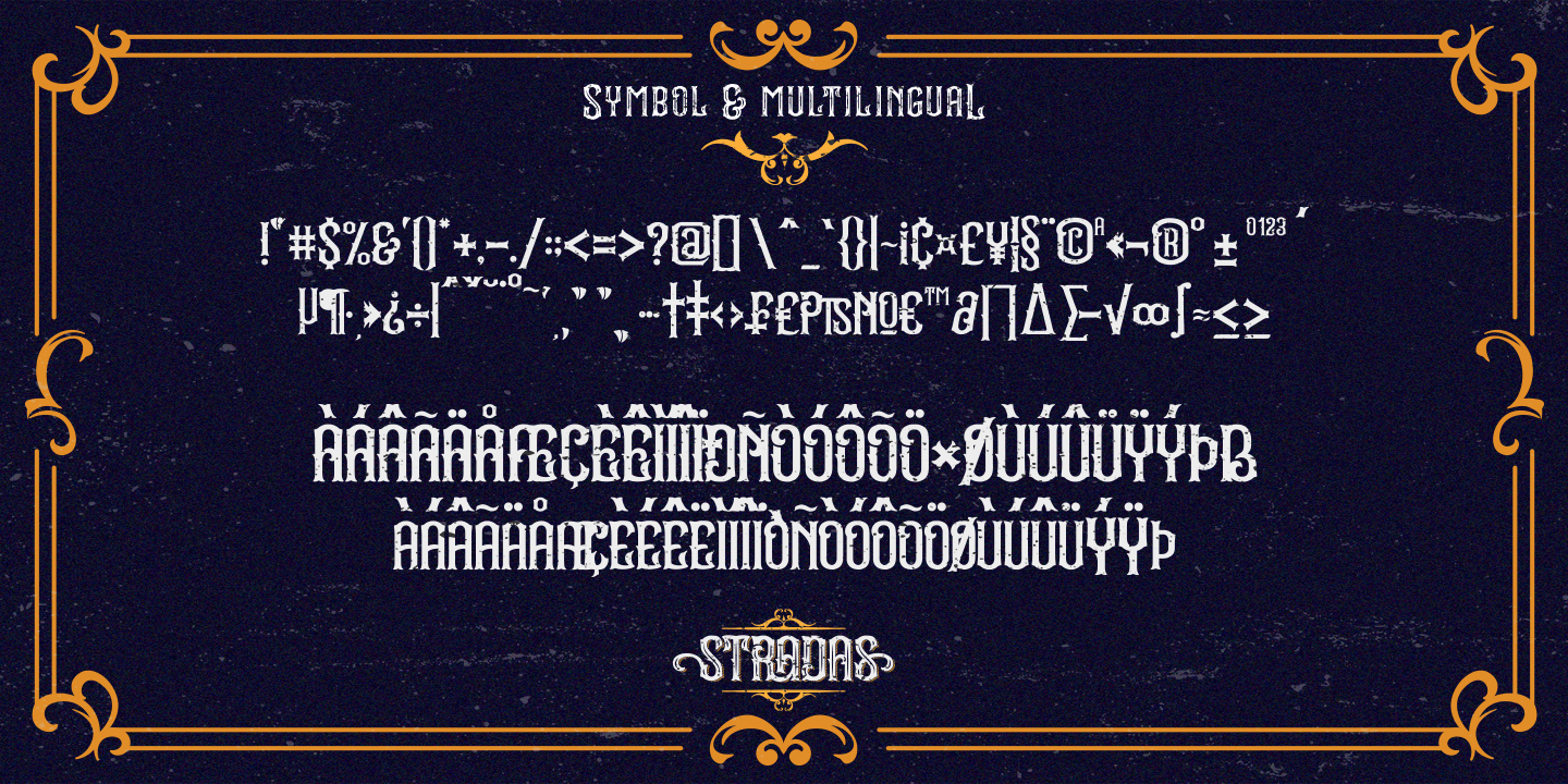 Пример шрифта Stradas #3